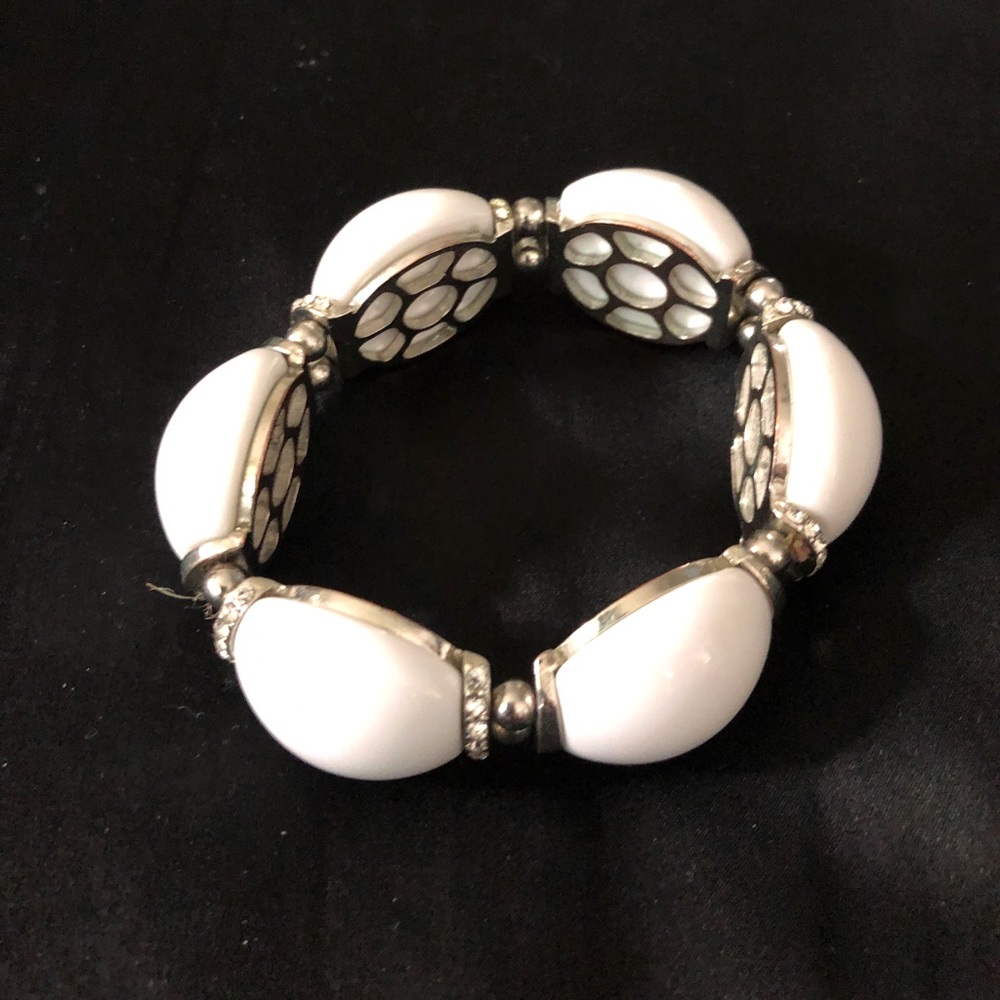 White Slip On Bracelet